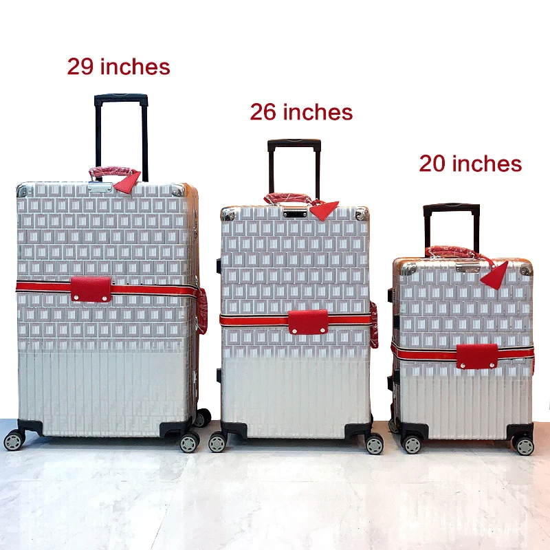 Luggage web celebrity 2021new type man's and woman's pull rod box 26 inches password leather suitcase strong durable thicke | Багаж и