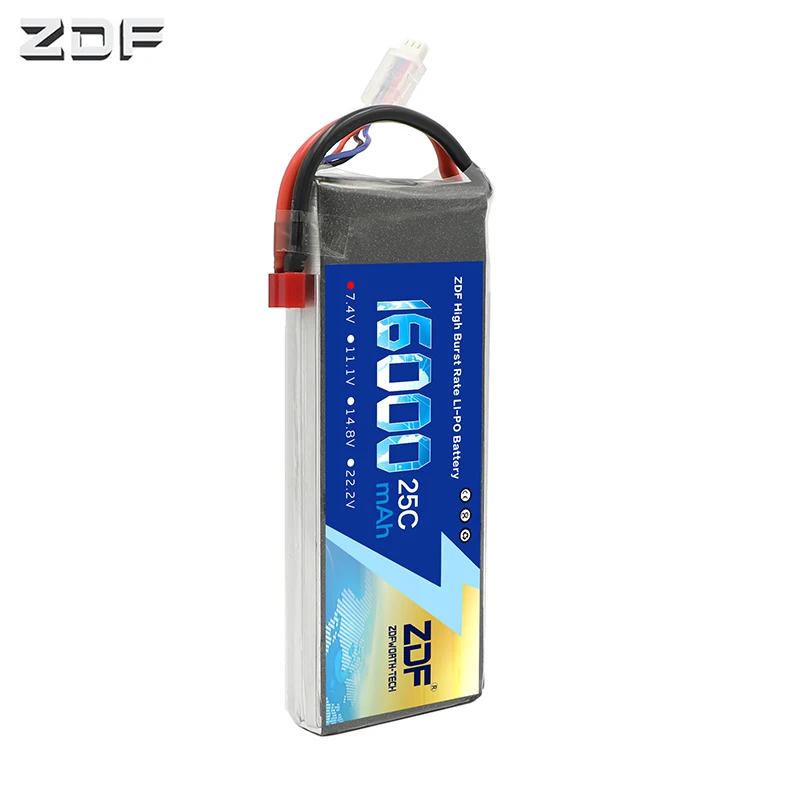 ZDF новые батареи 2S 7,4 V 16000mAh 25C 50C для радиоуправляемый самолет, Квадрокоптер автомобильный перезаряжаемый RC литий-полимерный аккумулятор