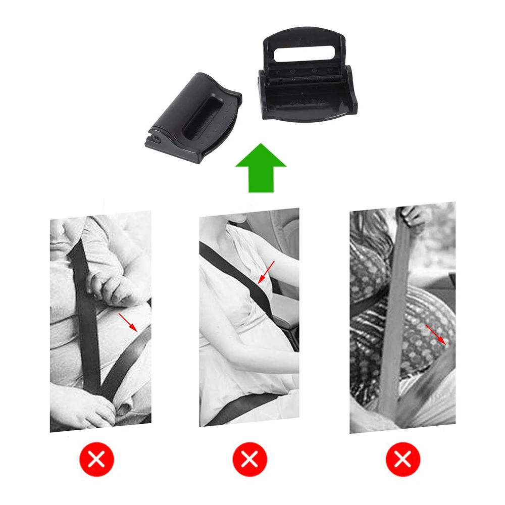 Seat Belt Clip 2pcs Upgrade Universal Car Seat Belts Clips Fitted Safety Adjustable Stopper Buckle ABS Interior 4 Colorful Accessories Set