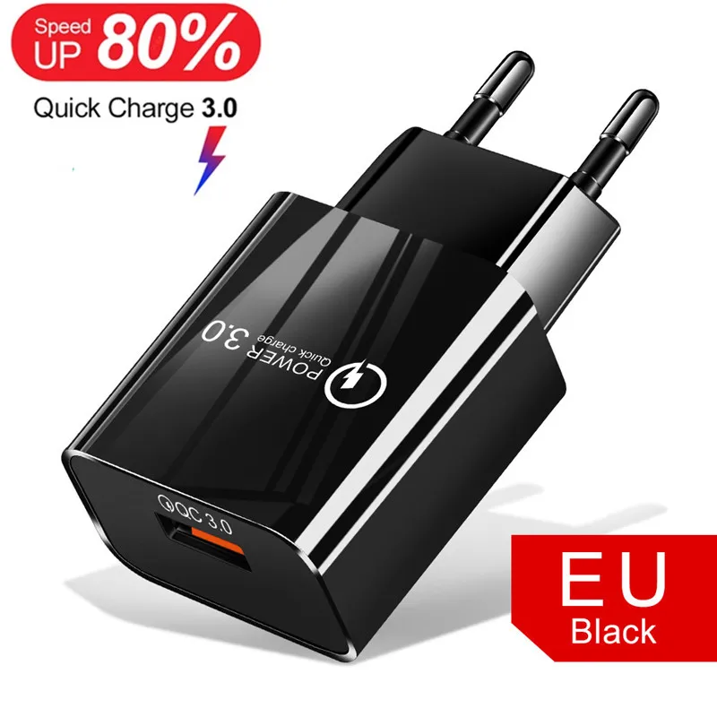 65 watt charger 18W 5A Fast Charger QC 3.0 USB Charger Quick Charge Type C Cable for Huawei Samsung Xiaomi Redmi Google Pixel 6 Pro EU US Plug 65w charger Chargers