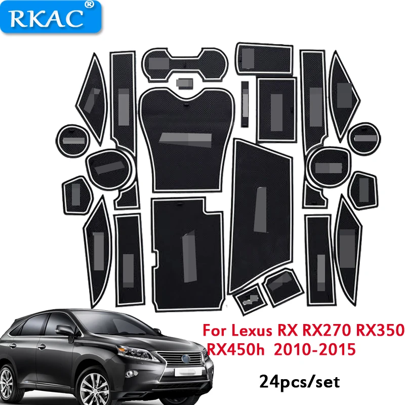 

For Lexus RX RX270 RX350 RX450h 2010-2015 Door Slot Pad Car Anti Slip Mats Rubber Mat Cup Cushion Dust Gate Slot Mat Accessories