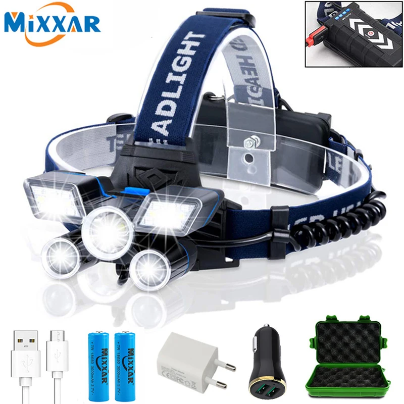 ZK20 LED Headlamp High Lumens (21 LED) Ultra Bright 9 Modes Headlight USB Rechargeable Flashlight Waterproof Camping Fishing ZK20 LED Headlamp High Lumens (21 LED) Ultra Bright 9 Modes Headlight USB Rechargeable Flashlight Waterproof Camping Fishing