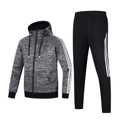 2019 мужской Одноцветный спортивный костюм на молнии с капюшоном куртка для бега