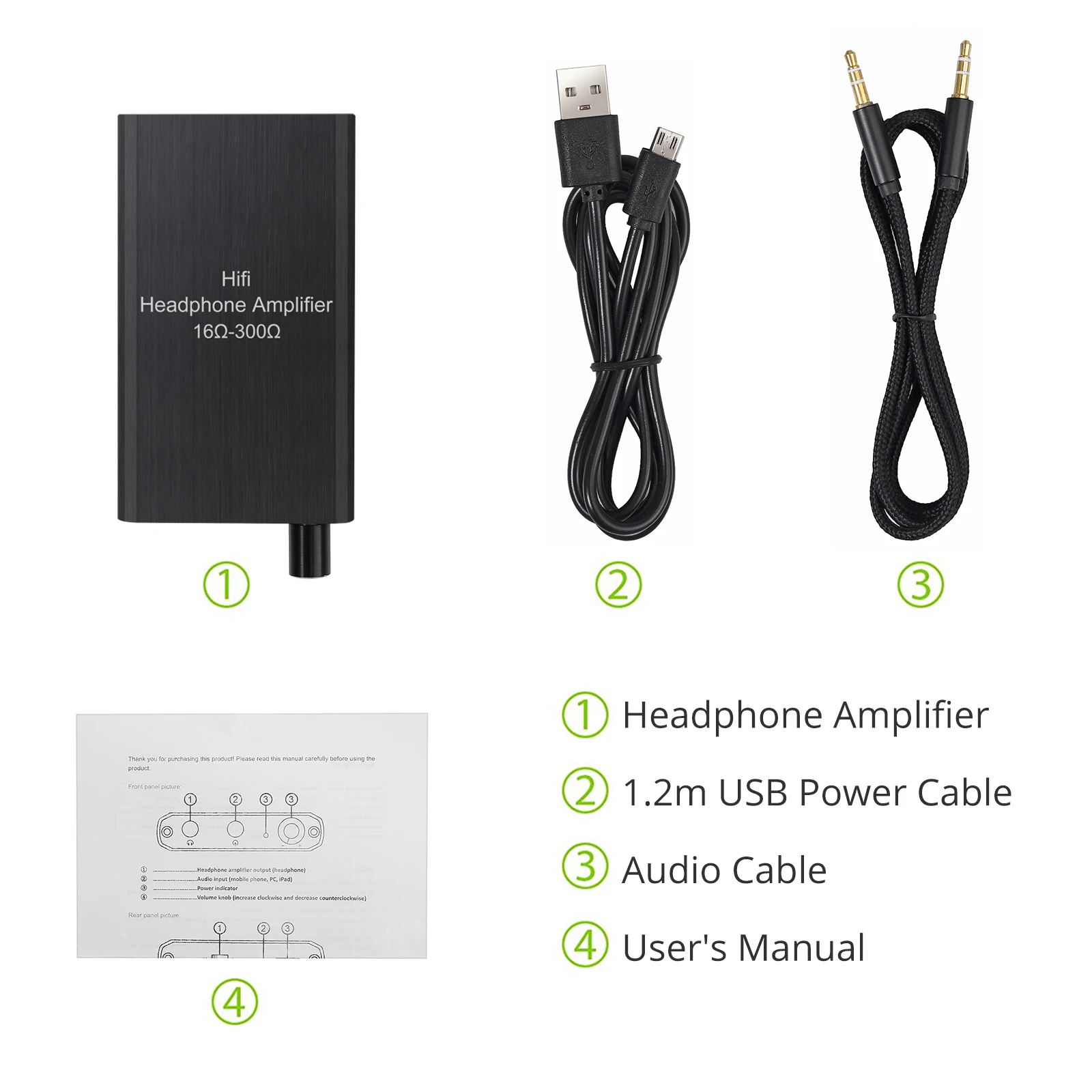 Neoteck Портативный HiFi усилитель для наушников 16 300Ohm двухступенчатый Переключатель