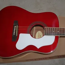 Красный H-Bird Акустическая гитара GB H-Bird акустическая электрогитара Китайский изготовленный на заказ Акустическая гитара