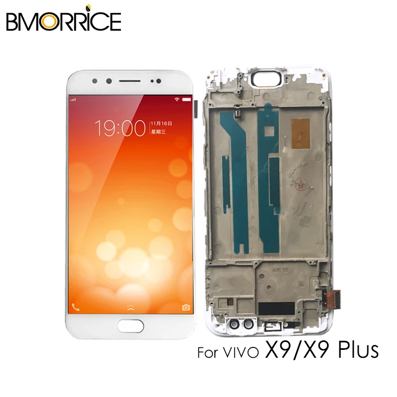 

TFT LCD Display For VIVO X9 Touch Screen Digitizer LCD For VIVO X9 Plus Assembly Replacement Parts 5.5 inch White No/with Frame