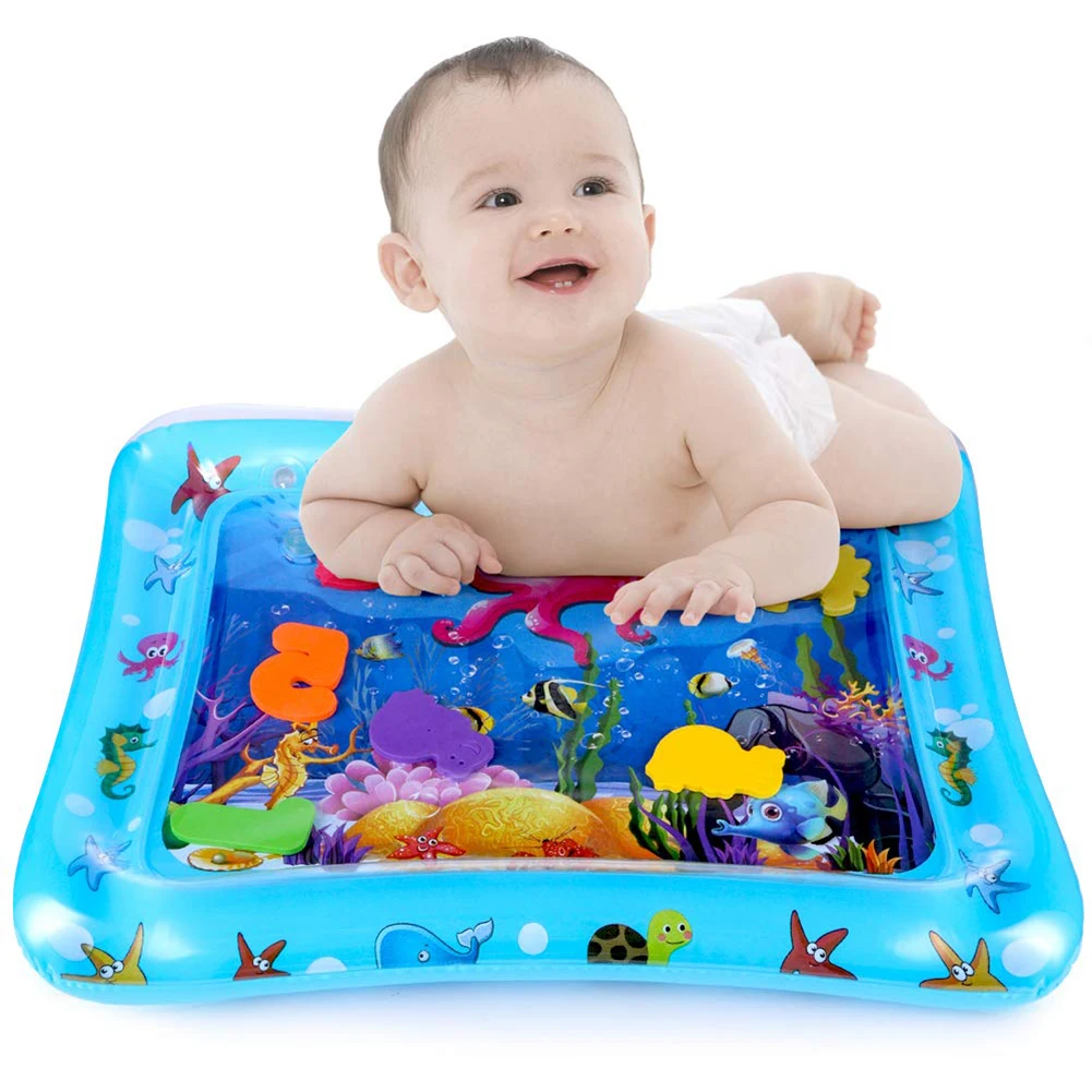 Baby Inflatable Tummy Water Padded Mat Aquarium Activity Center Cushion Toys Infant Play Mat Toddler Funny Pat Pad Toys