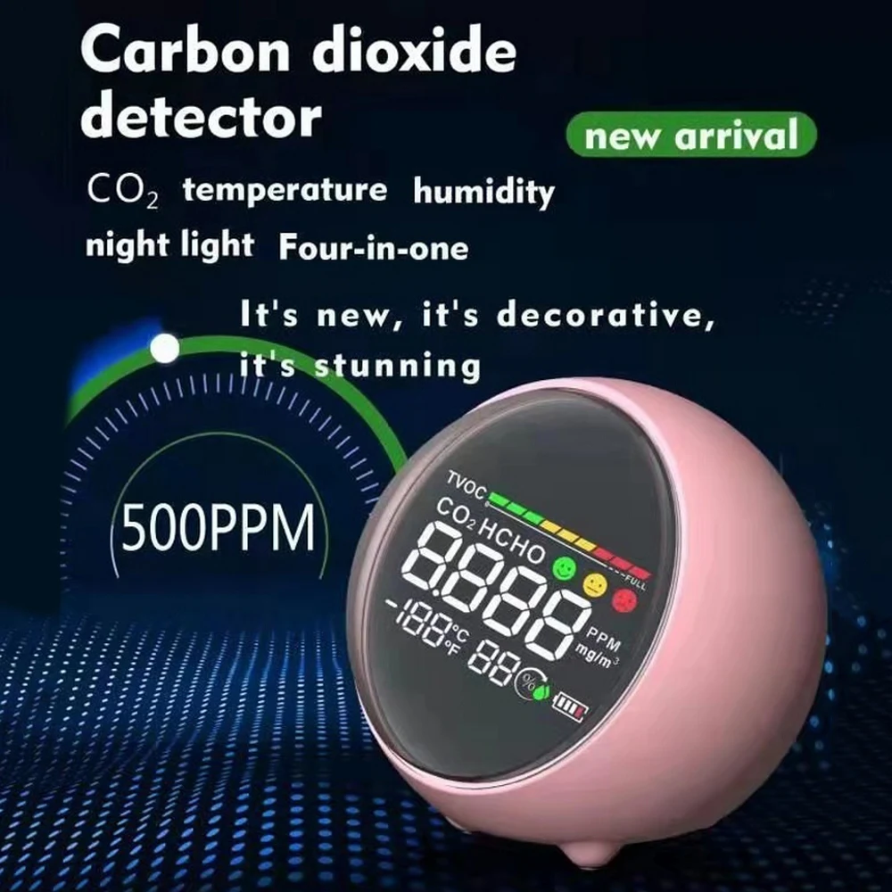 

Digital Air Quality Monitor Detector Mini Carbon Dioxide Detector Gas Analyzer Air Quality Monitor CO2 Meter Tester Gas Analyzer
