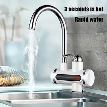 

360 Rotate Electric Faucet Tap Hot/Cold Water Sink Heating Instant Device 220V 3000W can CSV