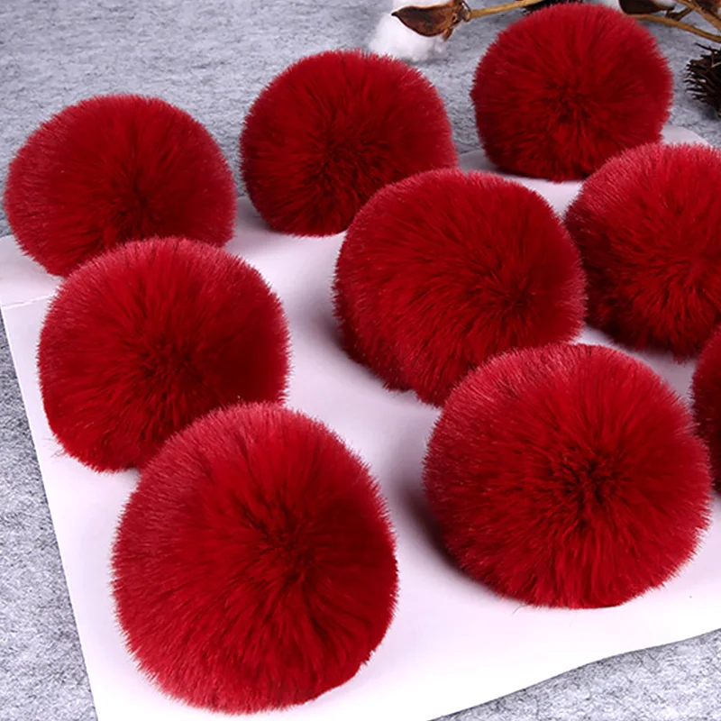 8cm Fluffy Plush Balls Soft Pompones Faux Fur Pompom DIY Kids Toys Wedding Decor Pom Poms Felt Ball Sewing Craft Supplies Gifts