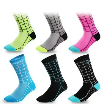 

New SPORTS Fashion Professional Wearable Deodorant Cycling Men Road Bicycle Brand Racing Bike Compression Long Crew Socks