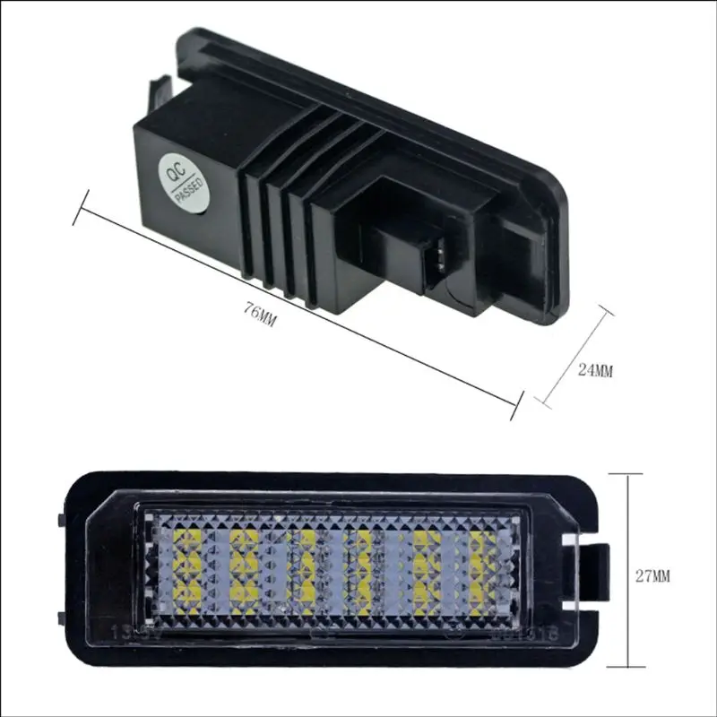 

2x18SMD Error free LED License Number Plate Light lamps V~W Golf MK4 MK5 MK6 Passat Po.lo CC Eos SciroccoLicense Number Plate