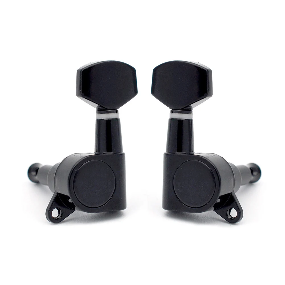 

3L + 3R черные колышки для настройки гитары тюнер машинные головки тюнинг колышек машинная головка электрическая гитара