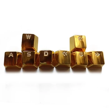 

8pcs Metal Keycaps WASD ARROW Zinc Alloy KeyCap Backlit Key Cap OEM Profile
