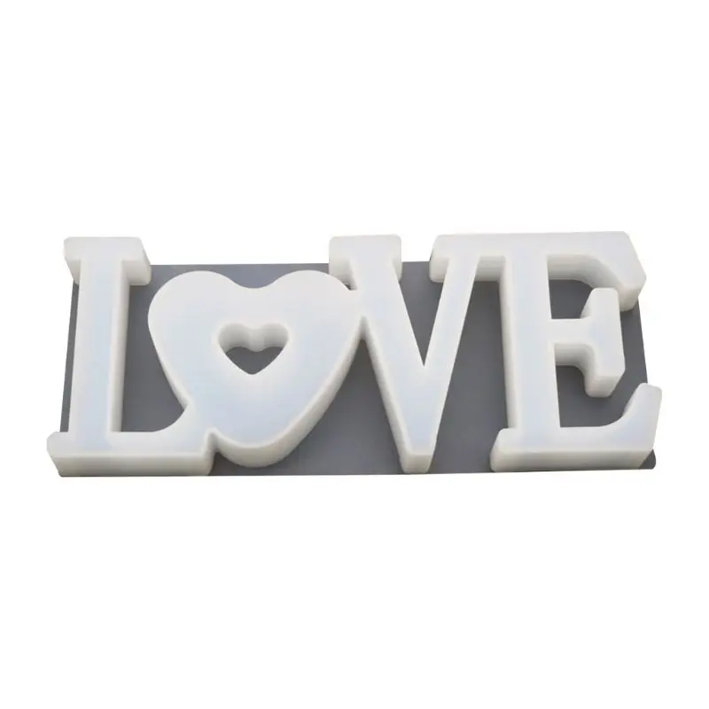 Подвеска для изготовления ручной работы DIY Кристалл эпоксидная любовь форма в виде сердца высокой формы для зеркал - Цвет: Love 1