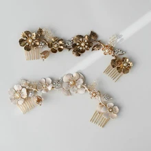 Роскошные винтажные Свадебные аксессуары расческа для волос для невесты головные уборы Свадебные аксессуары Головные уборы Свадебные шиньоны для женщин