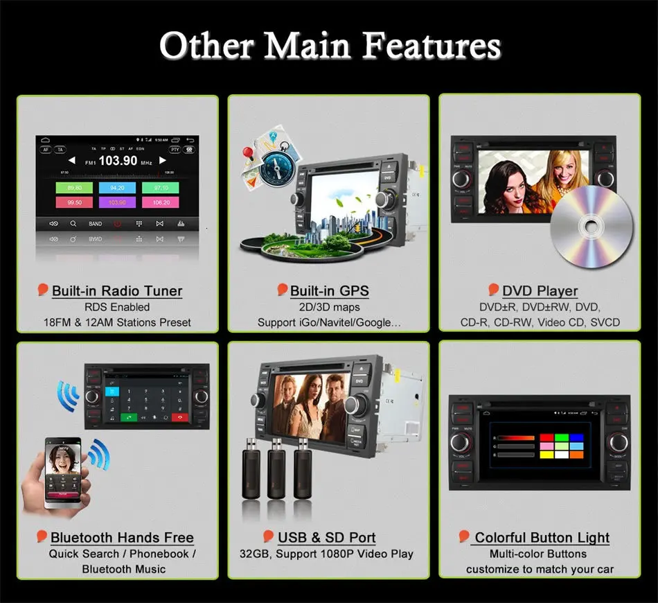 Sale Ownice  4G SIM LTE Android 6.0 Octa Core 32G ROM Car DVD GPS Radio For Ford Mondeo S-max Focus C-MAX Galaxy Fiesta Form Fusion 21
