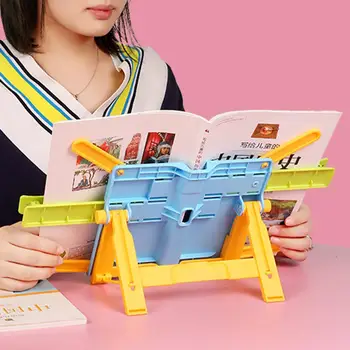 

Foldable Portable Bookends Blue Color Bookshelf Book Reading Bookshelf Desktop File Holder Organizer Bracket For Children