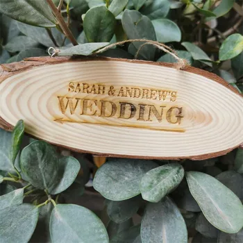 

Rustic Personalized Engraved Vintage Wedding Signs Wooden Custom Text Party Decoration Sign Home Door Hangings Wall Decors