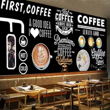 Papel pintado personalizado pizarra de estilo europeo 3D pintado a mano Cafetería Restaurante Fondo pared papel foto Vintage pared Mural