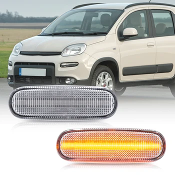 

2Pcs LED Side Marker Light Turn Signal Lamps For Fiat Peugeot Bipper Box Van Tepee Citroen Nemo Lancia Musa(350) Clear lens