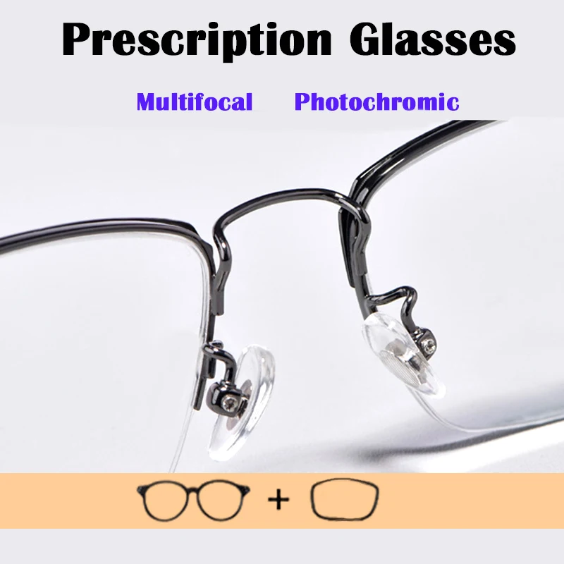 Přizpůsobitelné progressive multifocal čtení brýle unisex předpis kontakt fotochromatické krátkozrakost dalekozrakost brýle ultralehký