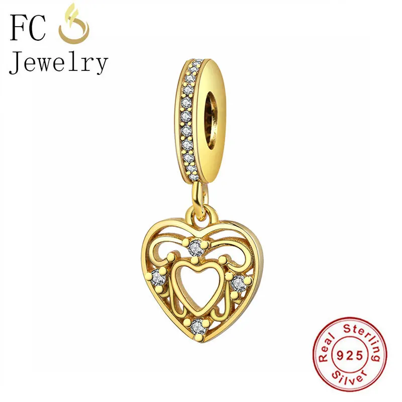 FC Jewelry Fit Original Brand Charms Bracelets Authentic 925 Silver Plant Rattan Vine Heart Beads Women Making Berloque 2020 | Украшения и