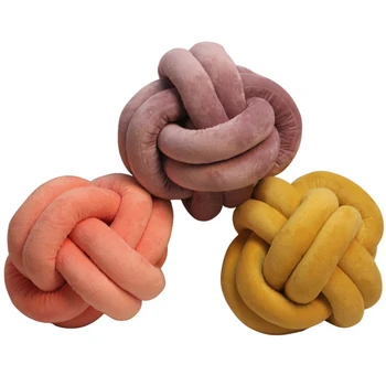 

Nordic Network Ins Futon Sofa Cushion Round Pillow Maiden Sofabed Knotted Pillow Cute Creative Knot Ball Cojines Gift FK150