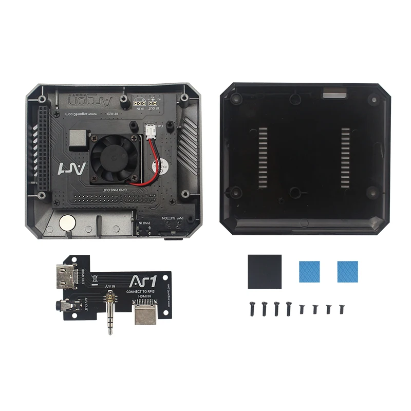 Аппарат аргоновой Raspberry Pi 3 Model B Plus Алюминий Чехол коробка с Мощность