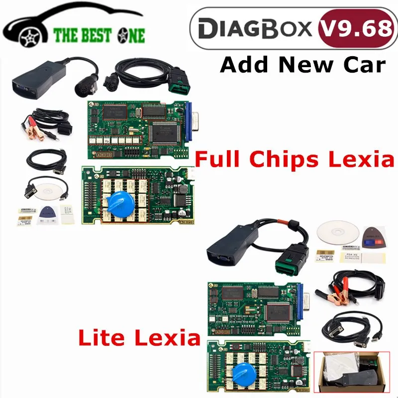 Новые Diagbox V9.68 V8.55 lexia 3 полным набором чипов и слуха уровня Lexia 921815C Lexia3 PP2000 V48/V25 для