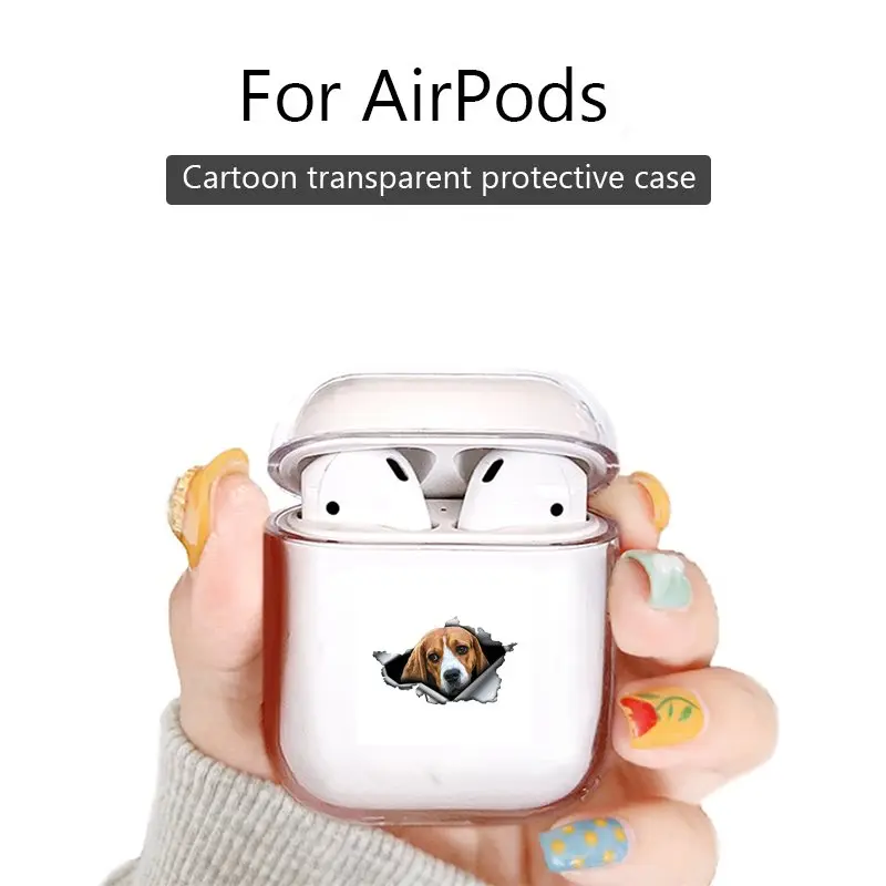 Чехол для наушников Apple Airpods pro прозрачный чехол 1/2 Beagle|Аксессуары наушников| |