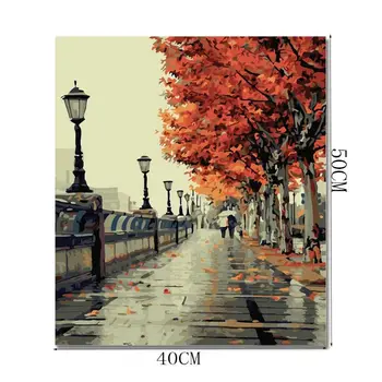 

Street Light DIY Digital Oil Painting By Numbers Canvas Wall Picture Home Decor M0XD