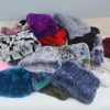 Women Handmade Stretch 100% Real Rex Fur Scarf Knit Genuine Rex Rabbit Fur Headbands Girls Real Natural Rabbit Fur Ring Scarves 2