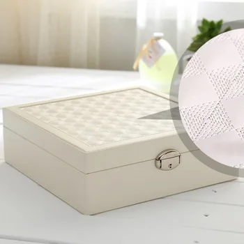 

Multi-functional Ring Cases Packaging Gift Box Jewelry Display Stand Casket Decorations Jewelry Box Leather Storage Zipper