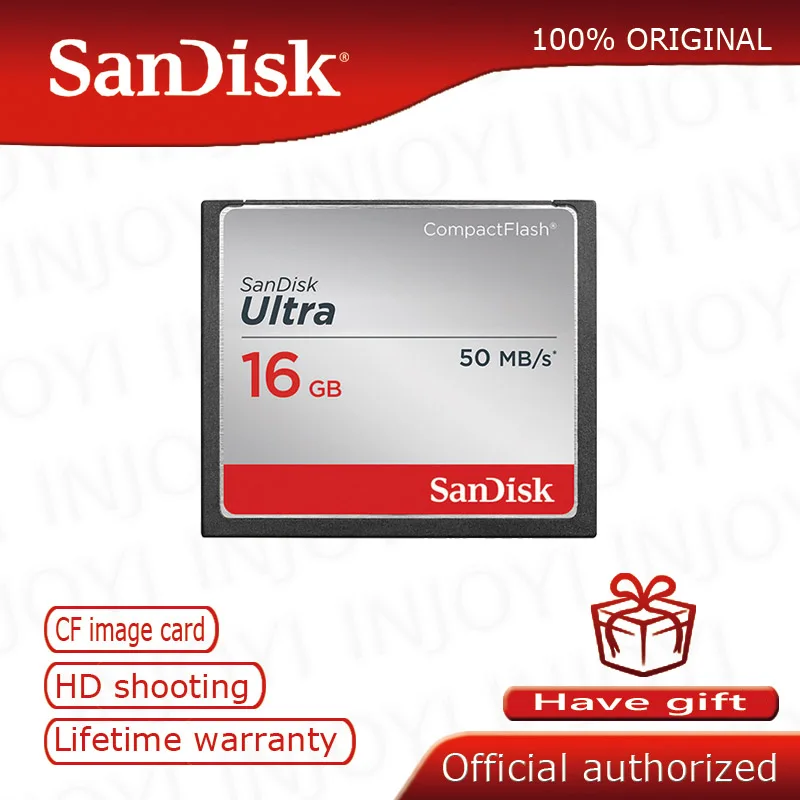 100% оригинальная карта памяти SanDisk Fit Ultra CF компактная флеш 32 Гб 50 флэш накопителей