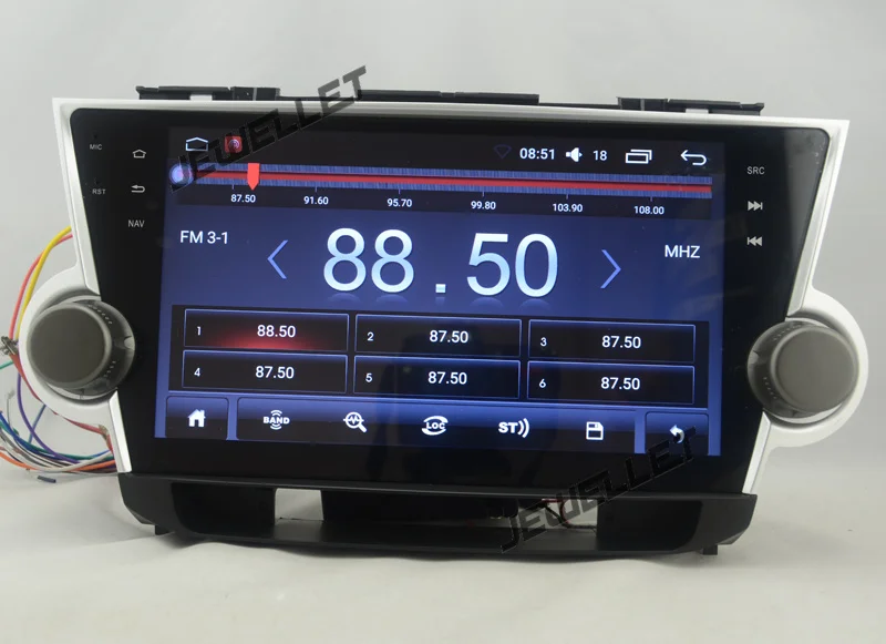 10," четырехъядерный 1024*600 HD экран Android 8,1 Автомобильный gps Радио навигатор для Toyota Highlander Kluger 2008-2013 с 4G/Wifi DVR