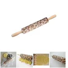 Рождественский подарок тиснение Скалка Для DIY кухни пряники Рождественский сахарный тесто тиснение Скалка VE