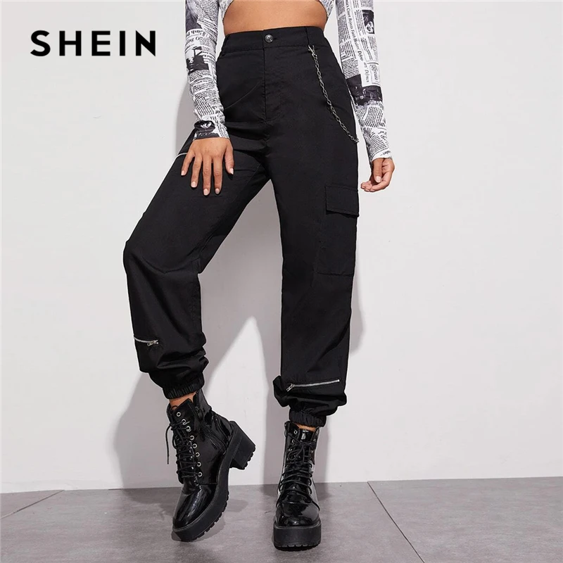 Cadena Pantalon Pantalones De Cadena De Metal Para Mujer, Hip Hop