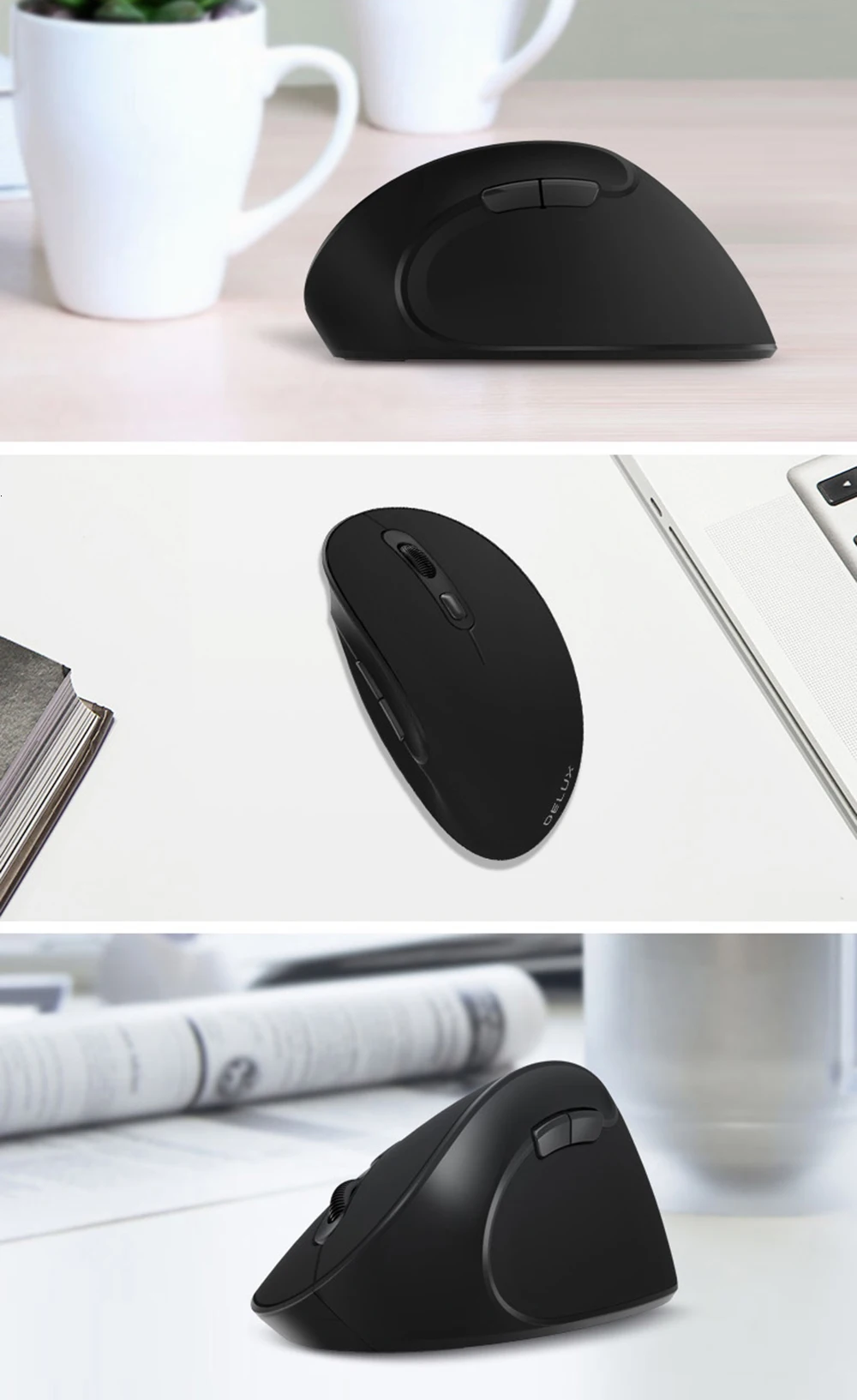 delux vertical wireless mouse