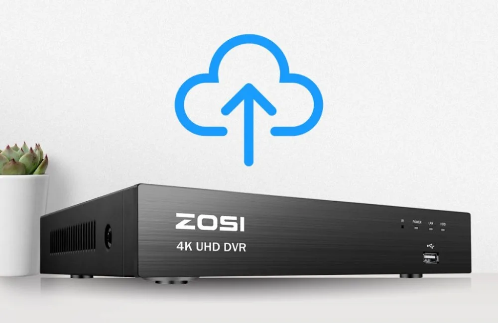 ZOSI 4K 8-канальный сетевой видеорегистратор 4 в 1 TVI CVI AHD CVBS H.265 система видеонаблюдения DVR комплект с 4K Водонепроницаемый ночного видения Bullet Камера