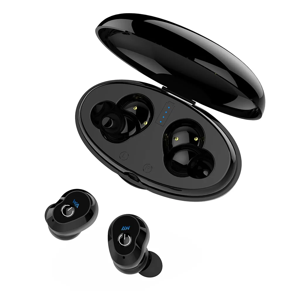 WA02 Business Wireless Bluetooth 5.0 Earphones 3D Mini Earbuds With Mic Charging Box Stereo Sport Headset iphone Earphone