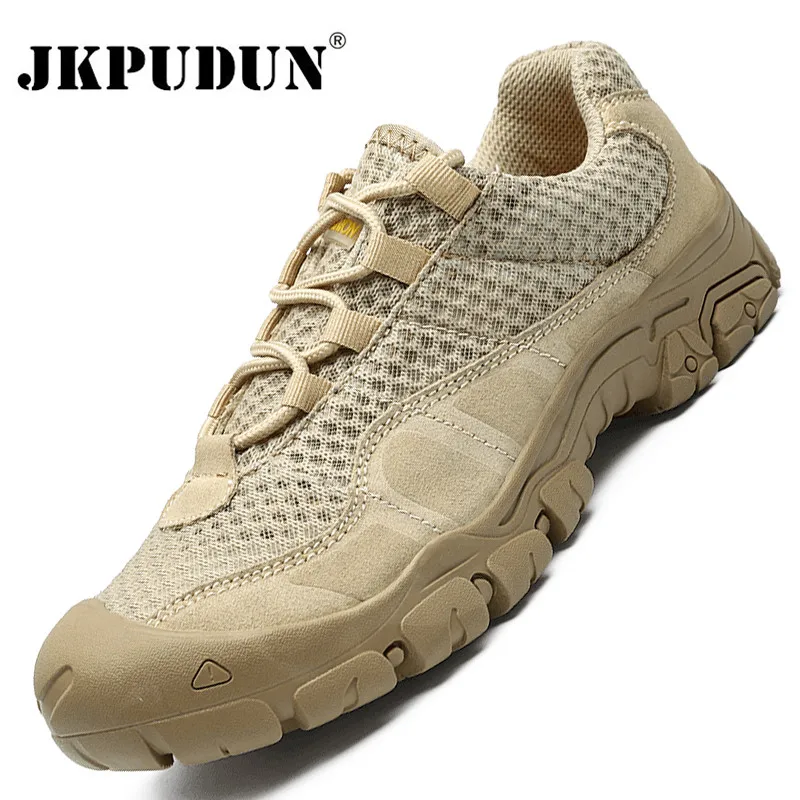 

Outdoor Mesh Men Hiking Shoes Desert Training Sneakers Anti-Slip Trekking Shoes Breathable Men Tactical Combat New Army Boots
