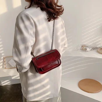 

2020 mini handbags women fashion ins ultra fire retro wide shoulder strap messenger bag purse simple style Crossbody Bags