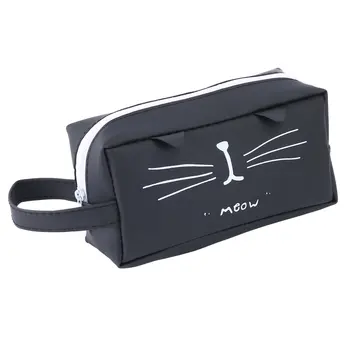 

Kawaii Pencil bag Cartoon Cat Gel Pencil Case Large Capacity pencil box School Stationery Pen Bag With Portable Carrying Handle