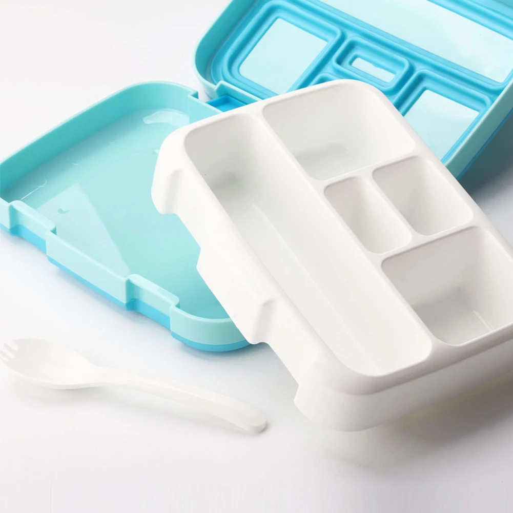 Ланч-бокс школьный для малышей детей студентов Bento прямоугольный контейнер для хранения еды несколько сетки раскладушка кухня портативный