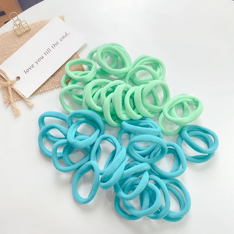 elastic headbands for women 25/50/100PCS 4.5/4/2.5CM Hair Scrunchy For Women Hair Bands Elastic Seamless Link Rope Soft Colorful Rubber Band  Hairwear hair clips for long hair Hair Accessories