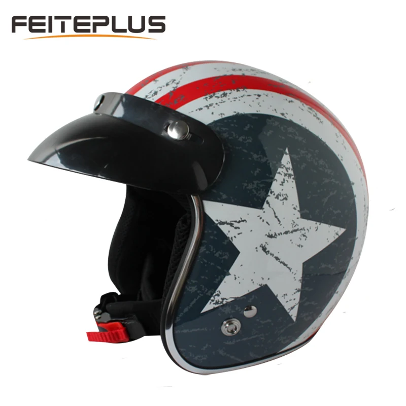 

ABS Motorcycle 3/4Helmet Unisex Adult Universal Helmet Four Seasons Motocross Electric Cars Bike For Harley DOTECE