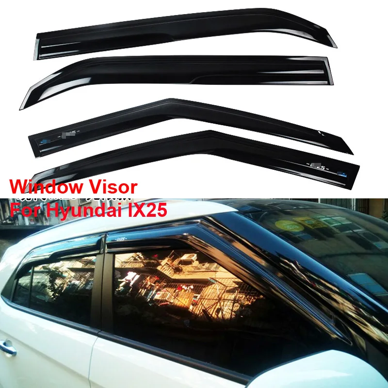 

4pcs Deflector-Cover Window Visor Shade Vent Wind Rain Deflector Guards For Hyundai IX25
