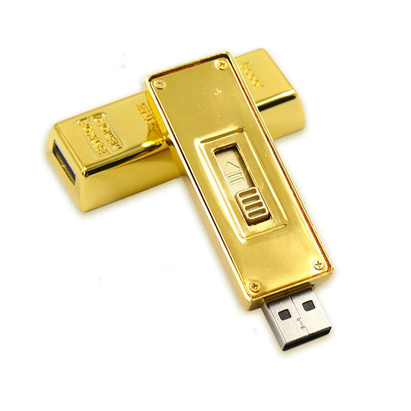 Usb-накопитель 128 ГБ usb флэш-накопитель 64 Гб bullion pen drive 4 ГБ 8 ГБ 16 ГБ 32 ГБ карта памяти креативный подарок золотой бар cle usb2.0