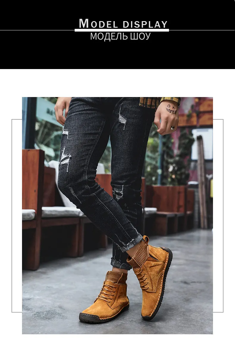 Мужские зимние ботинки; зимние теплые замшевые мужские Ботильоны; высококачественные удобные мужские кроссовки с мехом и плюшем; большой размер 48